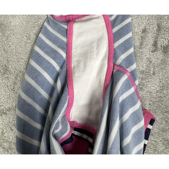 Hanna Andersson Rash Guard Girls 2 80 Blue White Striped Summer Beach‎ Vacation - Picture 8 of 9
